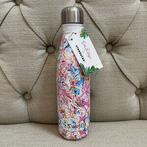 Starbucks x Lilly Pulitzer Swell Pink Stainless 17 oz Water Bottle Resort Floral
